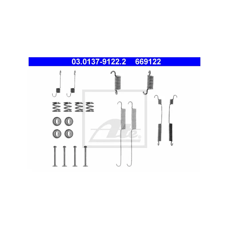 Kit d'accessoires, mâchoire de frein ATE 03.0137-9122.2