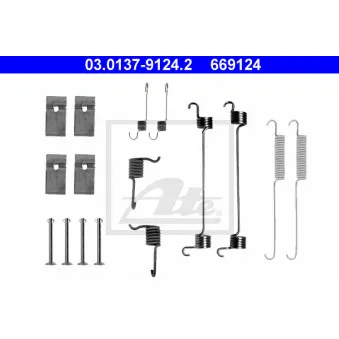 Kit d'accessoires, mâchoire de frein ATE 03.0137-9124.2