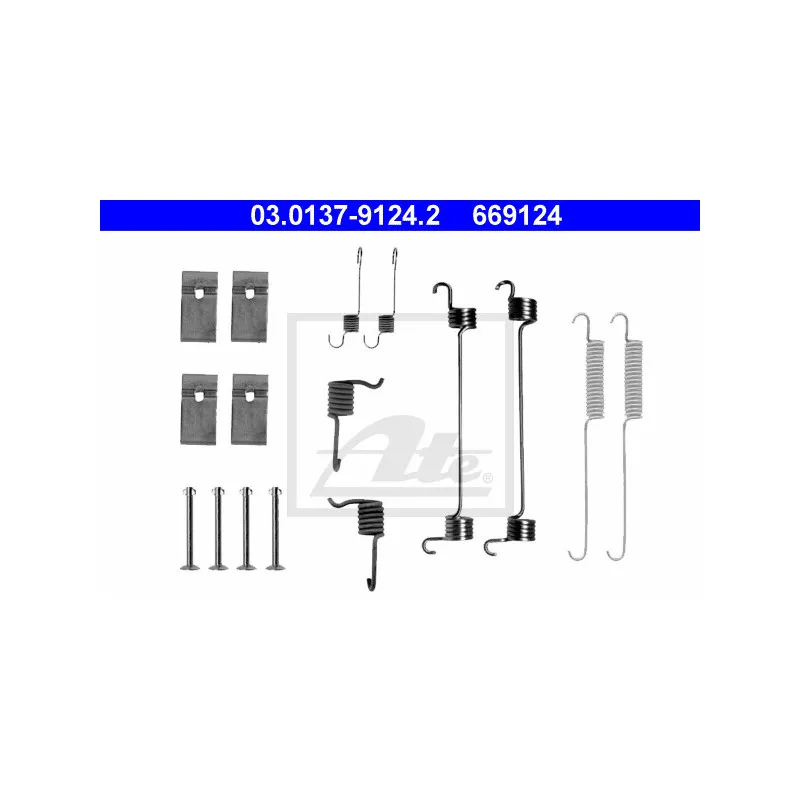 Kit d'accessoires, mâchoire de frein ATE 03.0137-9124.2