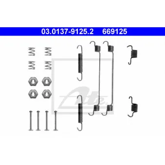 Kit d'accessoires, mâchoire de frein ATE 03.0137-9125.2