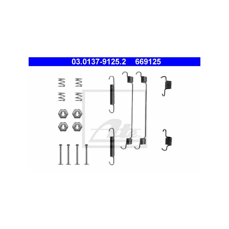 Kit d'accessoires, mâchoire de frein ATE 03.0137-9125.2