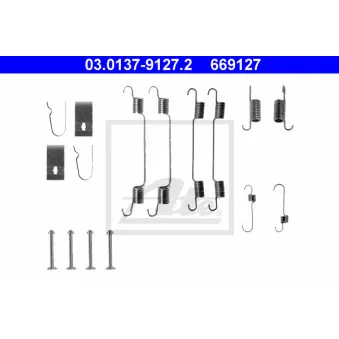 Kit d'accessoires, mâchoire de frein ATE 03.0137-9127.2