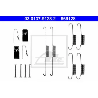 Kit d'accessoires, mâchoire de frein ATE 03.0137-9128.2