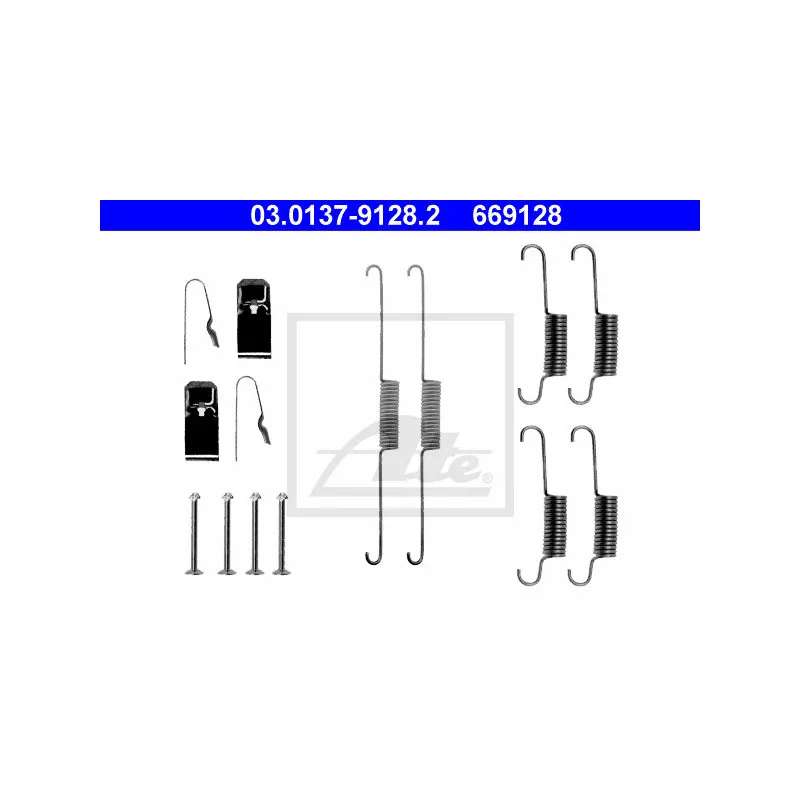 Kit d'accessoires, mâchoire de frein ATE 03.0137-9128.2
