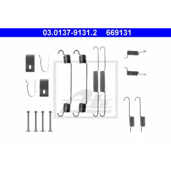 Kit d'accessoires, mâchoire de frein ATE 03.0137-9131.2