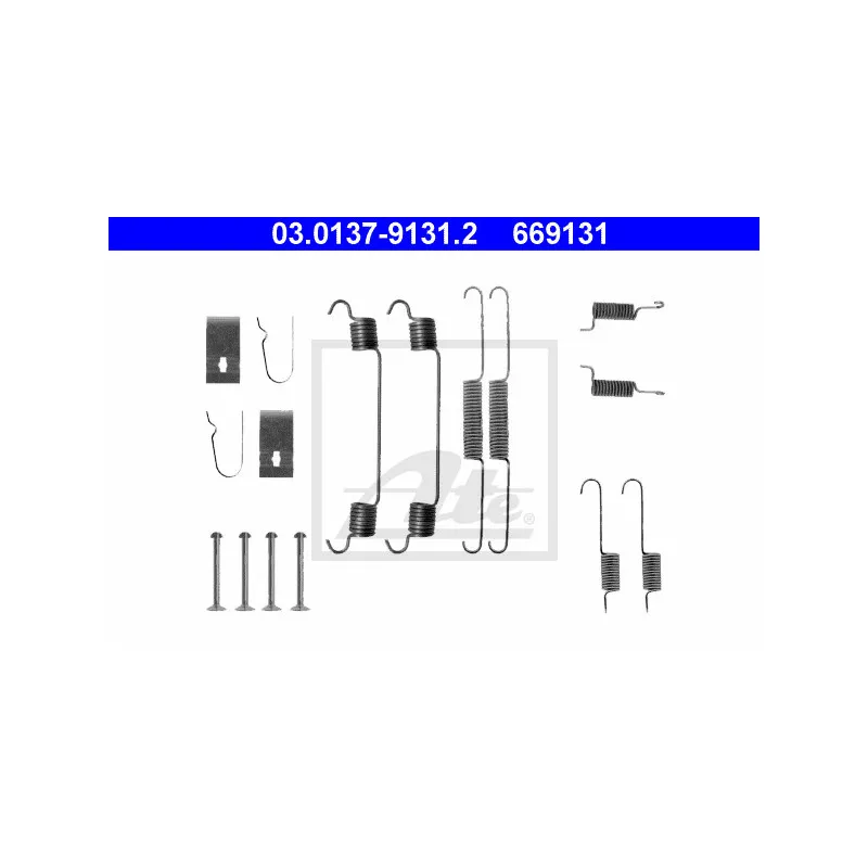 Kit d'accessoires, mâchoire de frein ATE 03.0137-9131.2