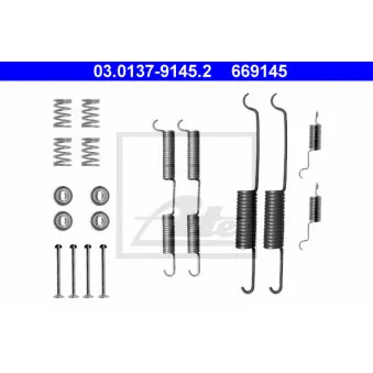 Kit d'accessoires, mâchoire de frein ATE 03.0137-9145.2