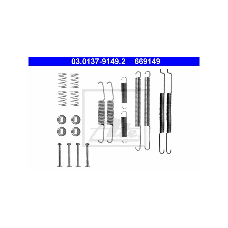 Kit d'accessoires, mâchoire de frein ATE 03.0137-9149.2