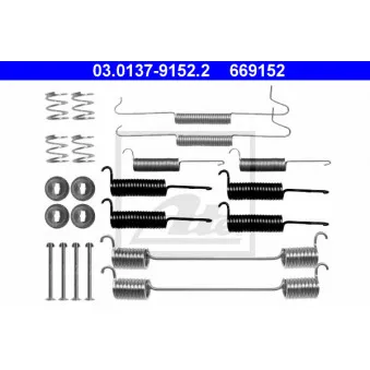 Kit d'accessoires, mâchoire de frein ATE 03.0137-9152.2