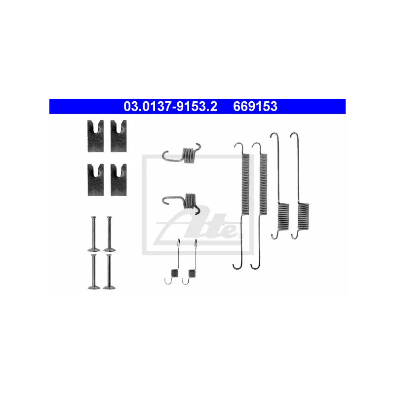 Kit d'accessoires, mâchoire de frein ATE 03.0137-9153.2