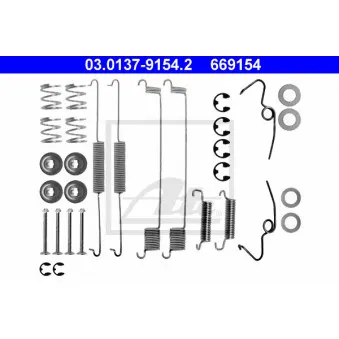 Kit d'accessoires, mâchoire de frein ATE 03.0137-9154.2