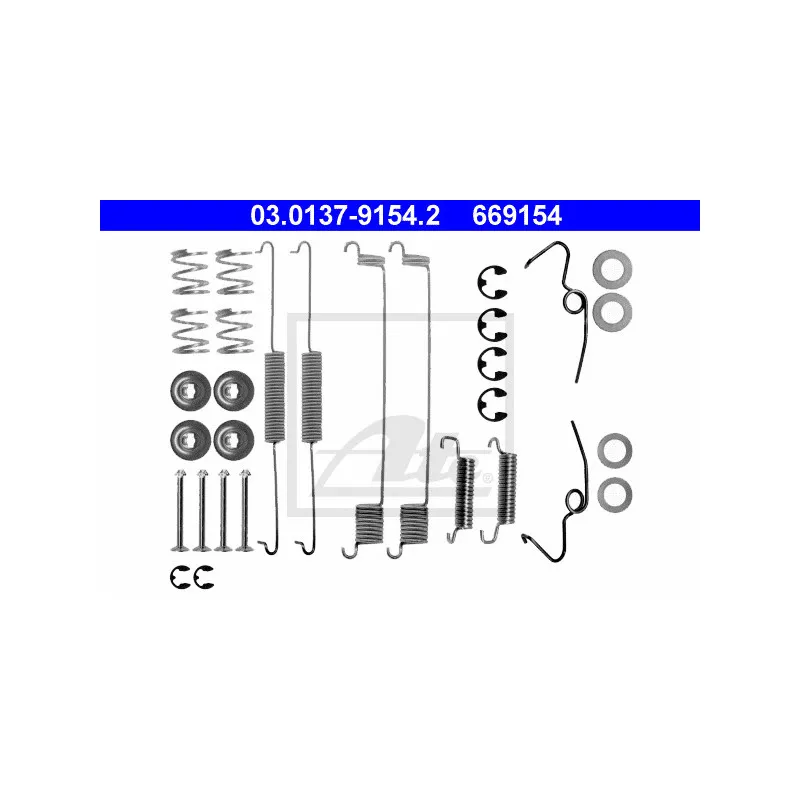 Kit d'accessoires, mâchoire de frein ATE 03.0137-9154.2