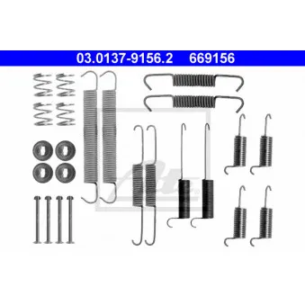 Kit d'accessoires, mâchoire de frein ATE 03.0137-9156.2
