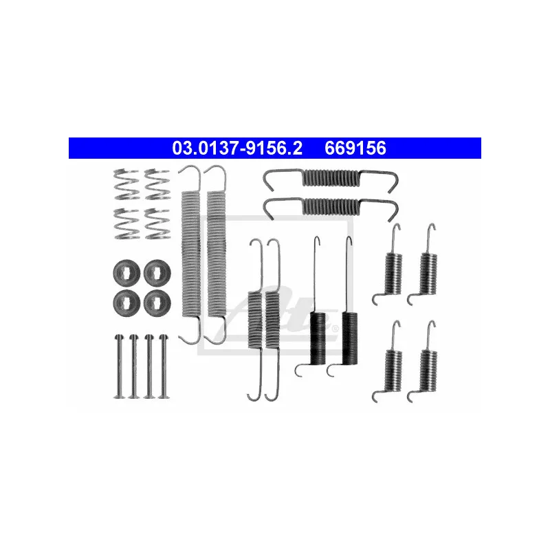 Kit d'accessoires, mâchoire de frein ATE 03.0137-9156.2