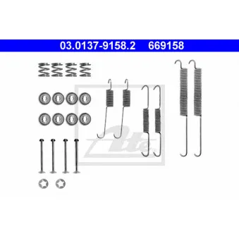 Kit d'accessoires, mâchoire de frein ATE 03.0137-9158.2