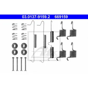 Kit d'accessoires, mâchoire de frein ATE 03.0137-9159.2