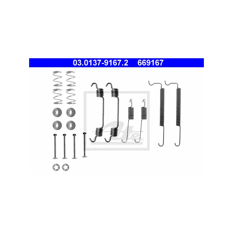 Kit d'accessoires, mâchoire de frein ATE 03.0137-9167.2
