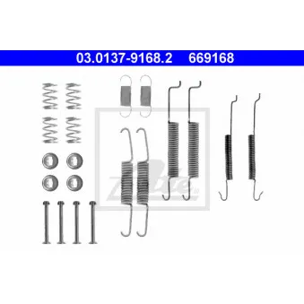 Kit d'accessoires, mâchoire de frein ATE 03.0137-9168.2
