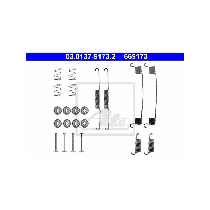 Kit d'accessoires, mâchoire de frein ATE 03.0137-9173.2