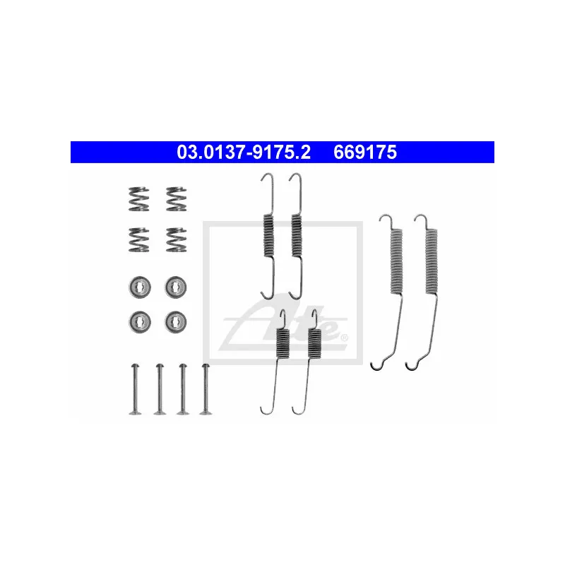Kit d'accessoires, mâchoire de frein ATE 03.0137-9175.2