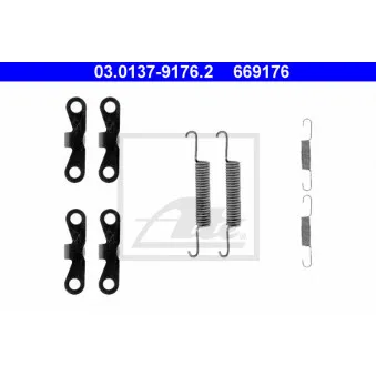 Kit d'accessoires, mâchoires de frein de stationnement ATE 03.0137-9176.2
