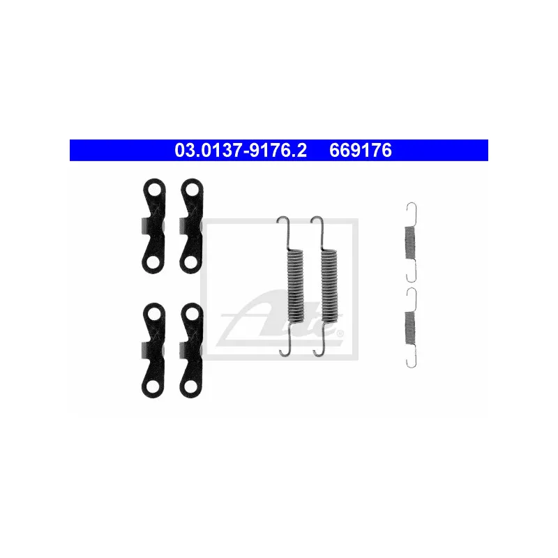 Kit d'accessoires, mâchoires de frein de stationnement ATE 03.0137-9176.2