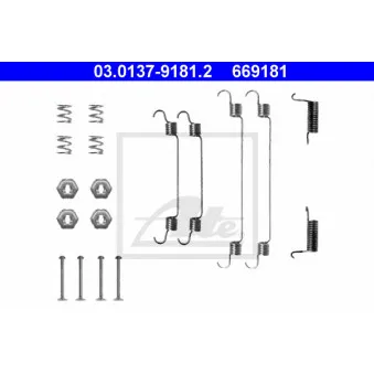 Kit d'accessoires, mâchoire de frein ATE 03.0137-9181.2