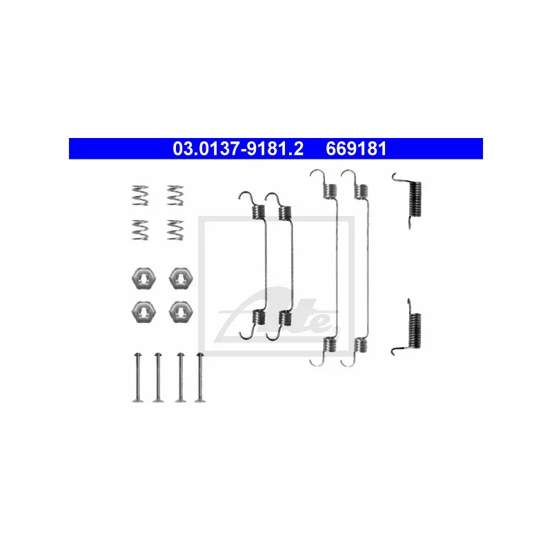 Kit d'accessoires, mâchoire de frein ATE 03.0137-9181.2