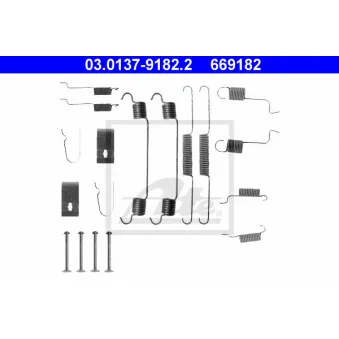 Kit d'accessoires, mâchoire de frein ATE 03.0137-9182.2