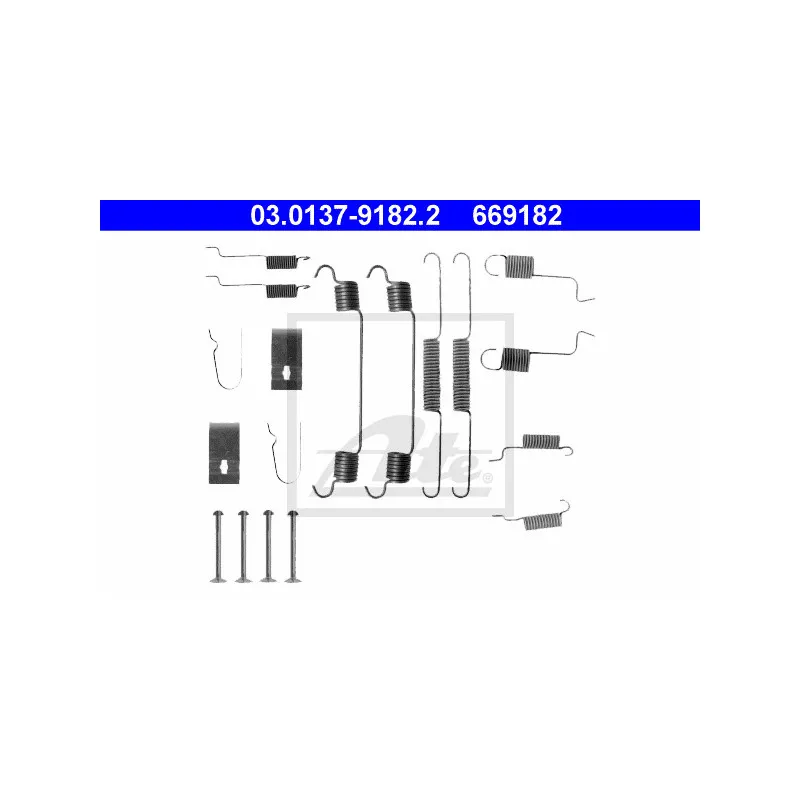 Kit d'accessoires, mâchoire de frein ATE 03.0137-9182.2