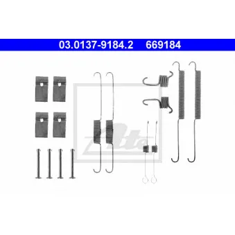 Kit d'accessoires, mâchoire de frein ATE 03.0137-9184.2