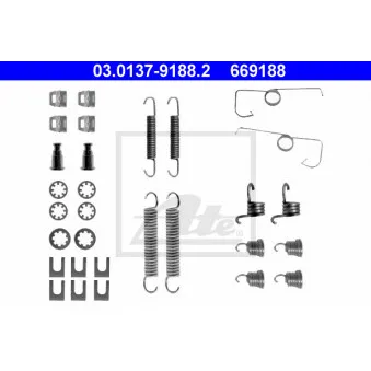 Kit d'accessoires, mâchoire de frein ATE 03.0137-9188.2