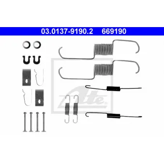 Kit d'accessoires, mâchoire de frein ATE 03.0137-9190.2