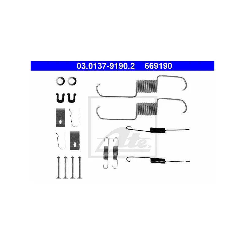Kit d'accessoires, mâchoire de frein ATE 03.0137-9190.2