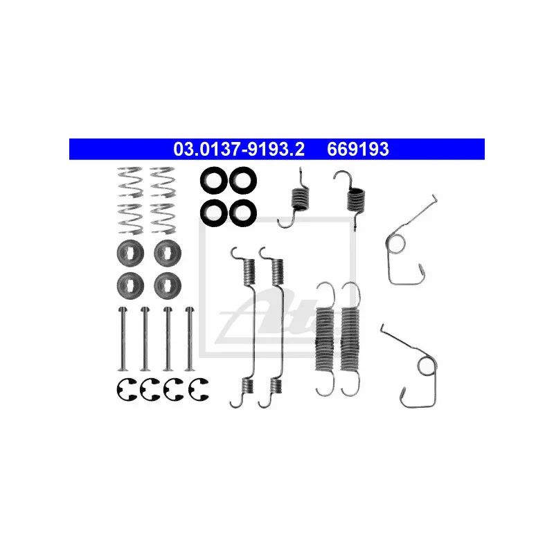 Kit d'accessoires, mâchoire de frein ATE 03.0137-9193.2