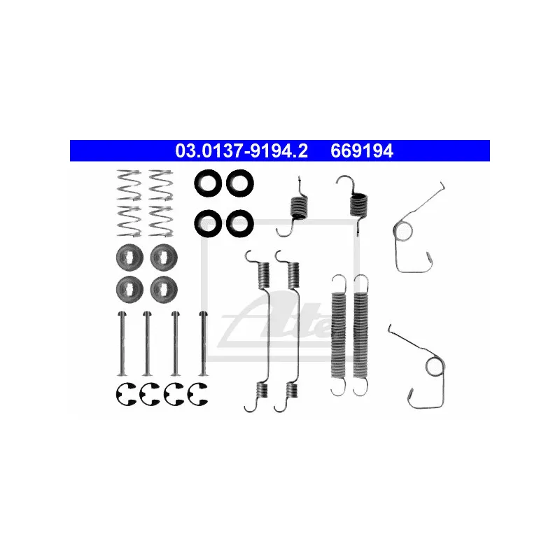 Kit d'accessoires, mâchoire de frein ATE 03.0137-9194.2