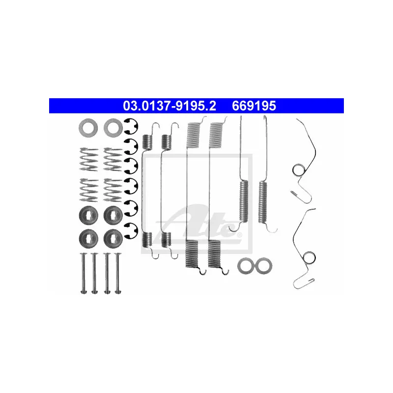 Kit d'accessoires, mâchoire de frein ATE 03.0137-9195.2