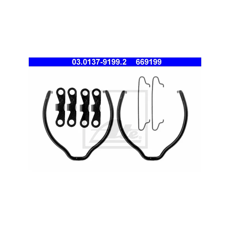 Kit d'accessoires, mâchoires de frein de stationnement ATE 03.0137-9199.2