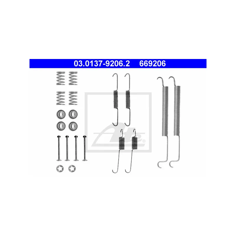Kit d'accessoires, mâchoire de frein ATE 03.0137-9206.2