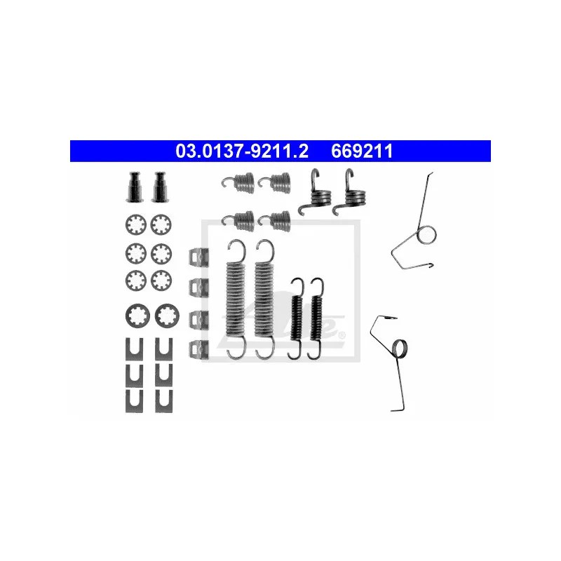 Kit d'accessoires, mâchoire de frein ATE 03.0137-9211.2