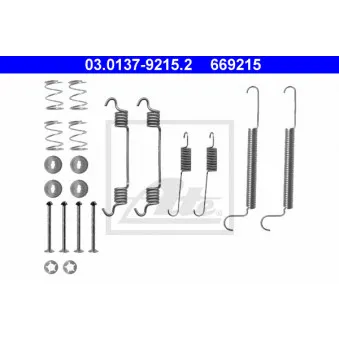 Kit d'accessoires, mâchoire de frein ATE 03.0137-9215.2