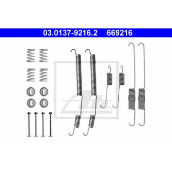 Kit d'accessoires, mâchoire de frein ATE 03.0137-9216.2