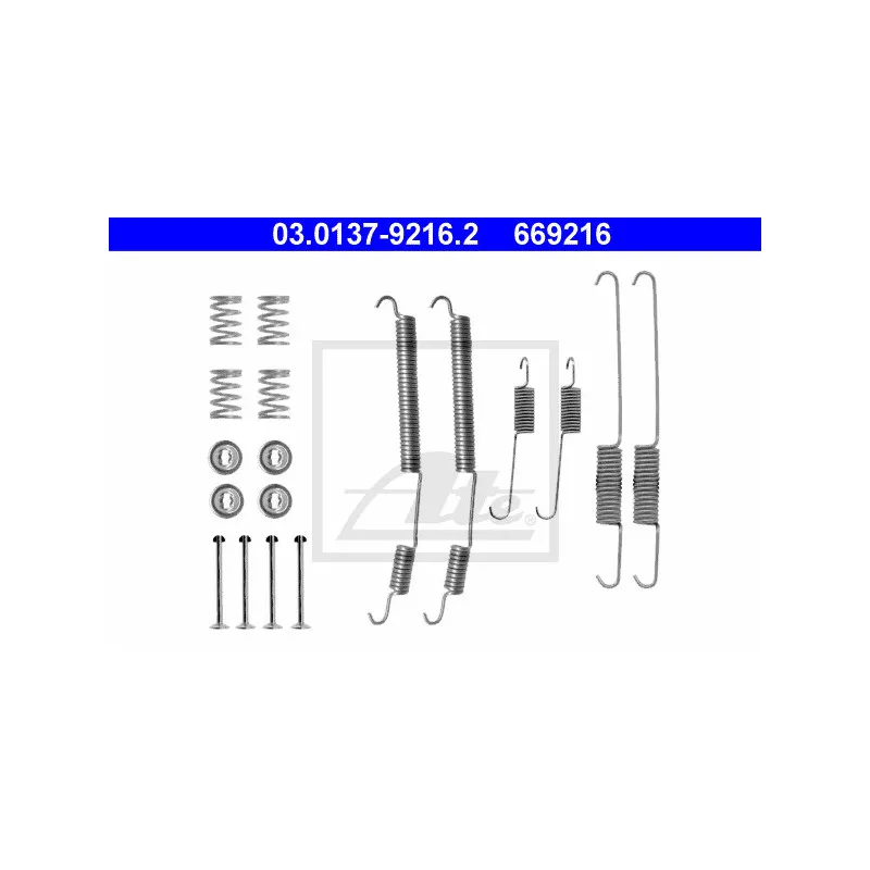 Kit d'accessoires, mâchoire de frein ATE 03.0137-9216.2