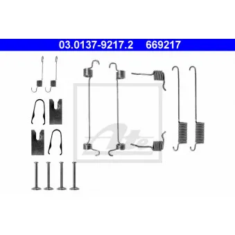 Kit d'accessoires, mâchoire de frein ATE 03.0137-9217.2