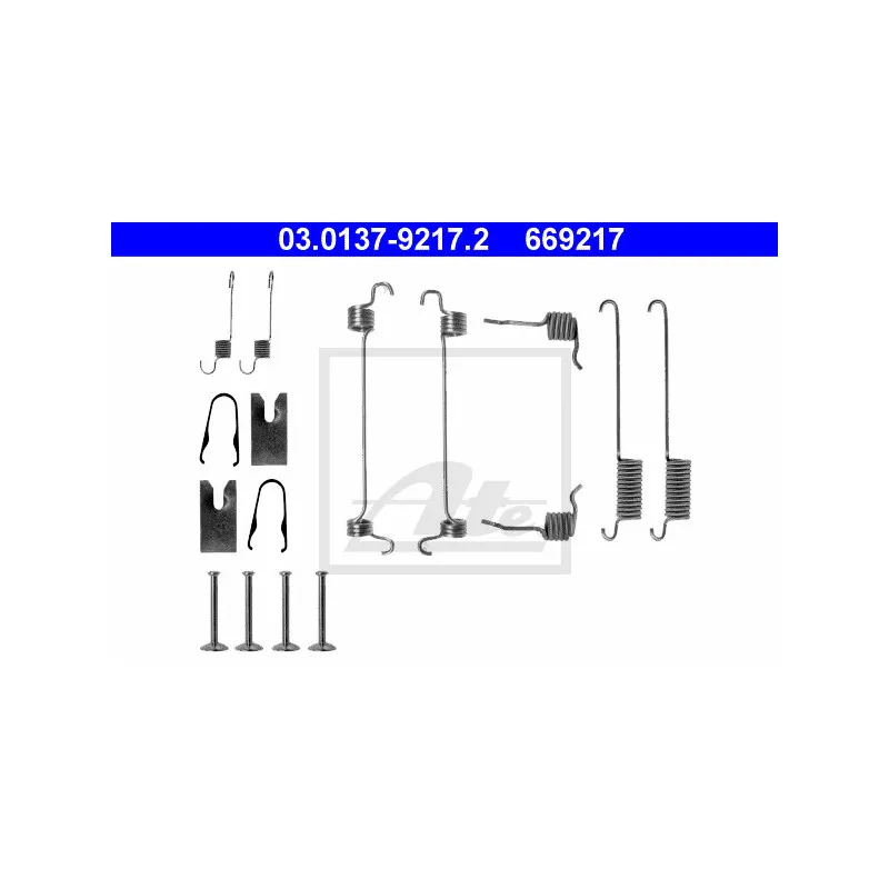 Kit d'accessoires, mâchoire de frein ATE 03.0137-9217.2