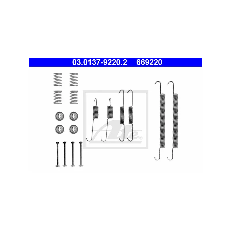 Kit d'accessoires, mâchoire de frein ATE 03.0137-9220.2