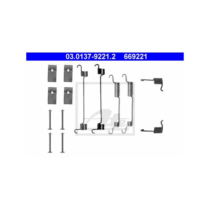 Kit d'accessoires, mâchoire de frein ATE 03.0137-9221.2