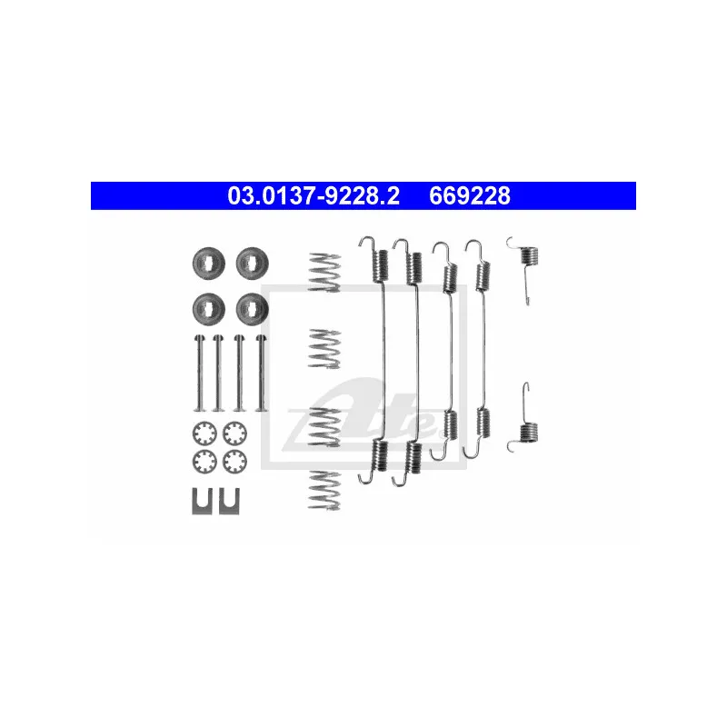 Kit d'accessoires, mâchoire de frein ATE 03.0137-9228.2