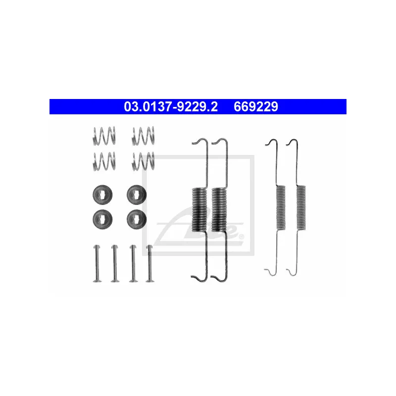 Kit d'accessoires, mâchoire de frein ATE 03.0137-9229.2