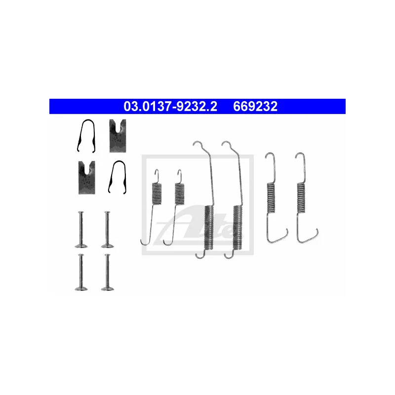 Kit d'accessoires, mâchoire de frein ATE 03.0137-9232.2